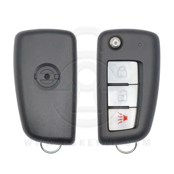 2014-2019 Nissan Rogue Flip Remote Key Shell Cover Case 3 Buttons NSN14 Key Blank Blade