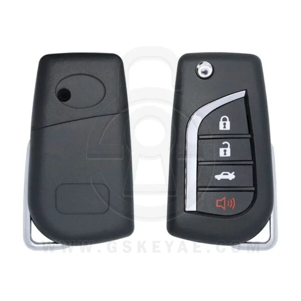 2018-2022 Toyota Corolla Camry Flip Key Remote Shell Cover 4 Button TOY48 For HYQ12BBY