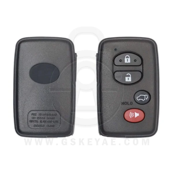 2008-2013 Toyota Highlander Sequoia Smart Key Remote Shell Cover 4 Button LXP90 USA Market