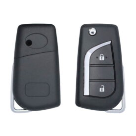 2016-2019 Toyota Hilux Fortuner Flip Remote Key Shell Case Cover 2 Buttons TOY48 Blade
