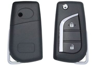 2016-2019 Toyota Hilux Fortuner Flip Remote Key Shell Case Cover 2 Buttons TOY48 Blade