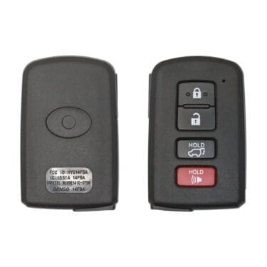 2013-2020 Toyota RAV4 Highlander Sequoia Smart Key Remote Shell Cover 4 Button TOY51