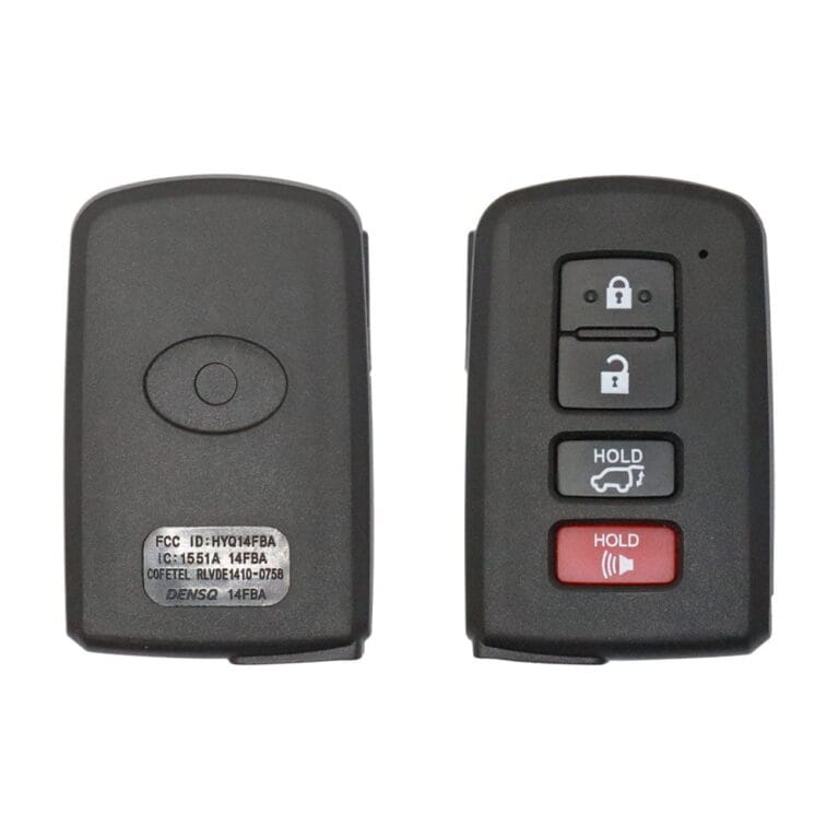 2013-2020 Toyota RAV4 Highlander Sequoia Smart Key Remote Shell Cover 4 Button TOY51