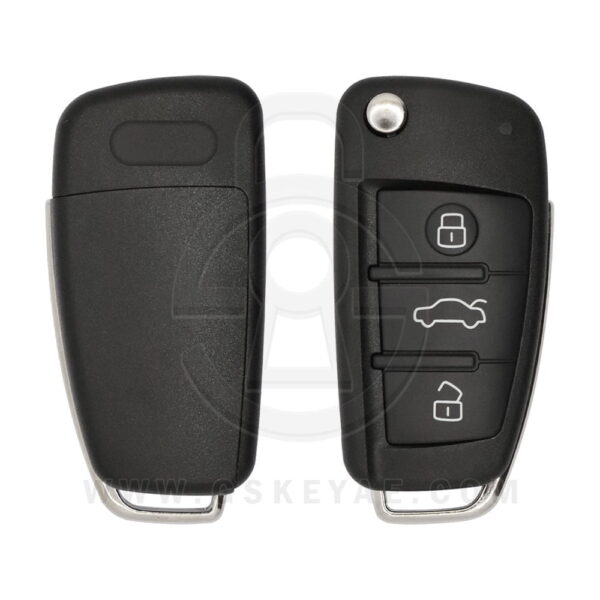 2006-2015 Audi Flip Remote Key Shell Cover Replacement 3 Buttons HU66