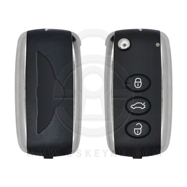 2005-2015 Bentley Continental GT Flying Spur Flip Remote Key Shell Cover 3 Button HU66 KR55WK45032