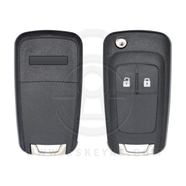 2010- 2017 Chevrolet Flip Remote Key Shell Cover 2 Buttons HU100 Key Blank Uncut Blade