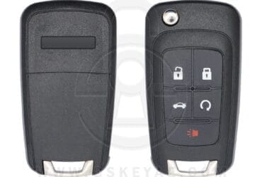 2010-2019 Chevrolet GMC Buick Flip Remote Key Shell Cover 5 Buttons HU100 Key Blank Blade