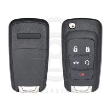 2010-2019 Chevrolet GMC Buick Flip Remote Key Shell Cover 5 Buttons HU100 Key Blank Blade