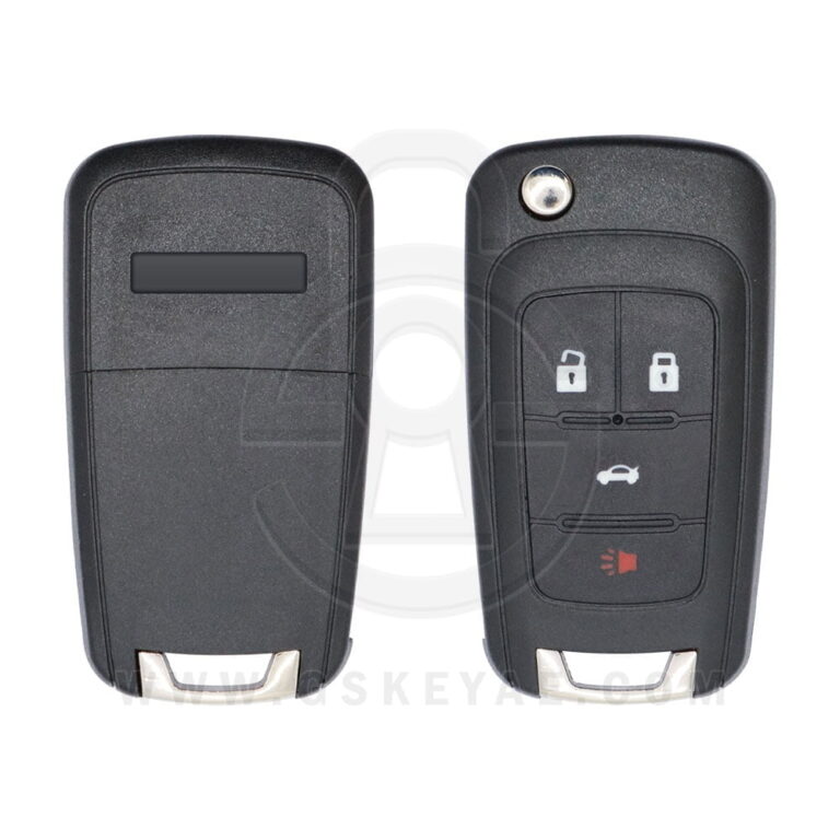 2010-2019 Chevrolet GMC Buick Flip Remote Key Shell Cover 4 Buttons HU100 Key Blank Blade