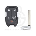 5 Button Replacement Shell Cover HU100 For Chevrolet Silverado GMC Sierra Smart Remote Key