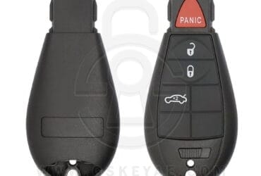 Coque de clé télécommande Fobik 4 boutons pour Chrysler Dodge Jeep 2008-2013