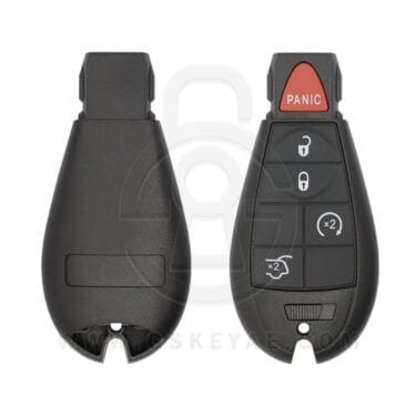 2008-2019 Chrysler Dodge Jeep VW Fobik Remote Key Shell 5 Button w/Start Y171 Key Blank Blade