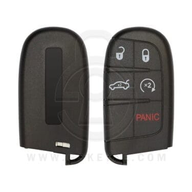 2011-2023 Dodge Chrysler Jeep Smart Remote Key Shell 5 Buttons with Y157 Y159 Key Blank Blade