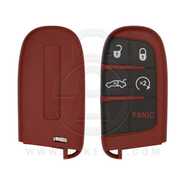 2011-2019 Dodge Chrysler Jeep Smart Remote Key Shell 5 Buttons w/Start RED