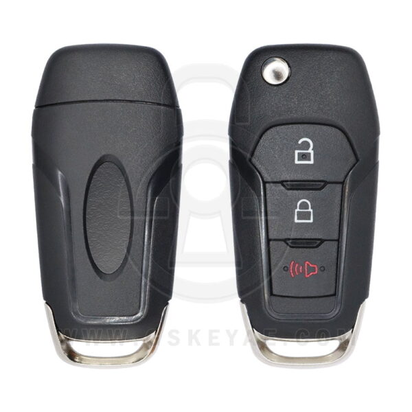 2015-2021 Ford Flip Remote Key Shell Cover 3 Button with HU101 Uncut Blade
