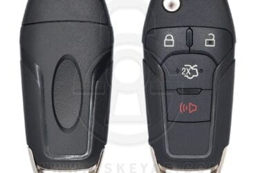2013-2016 Ford Fusion Flip Remote Key Shell Cover 4 Buttons With HU101 Uncut Blade