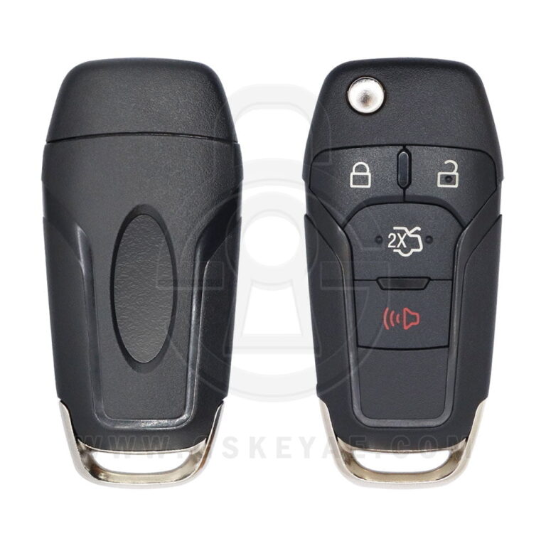 2013-2016 Ford Fusion Flip Remote Key Shell Cover 4 Buttons With HU101 Uncut Blade