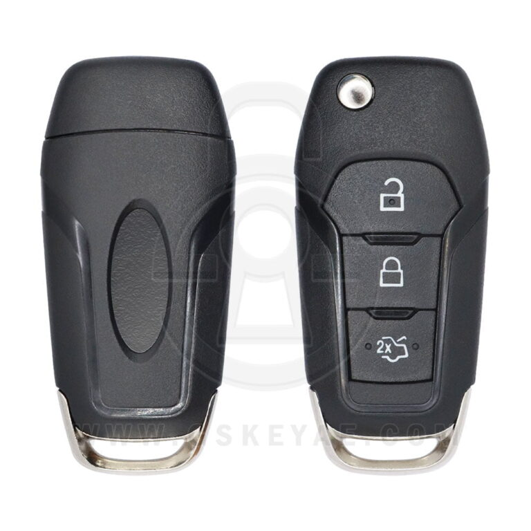 2015-2019 Ford Mondeo Fiesta Flip Remote Key Shell Cover 3 Buttons with HU101 Uncut Blade