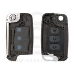 3 Buttons Replacement Flip Remote Key Shell Cover with KK12 HU134 Blade For Geely Emgrand