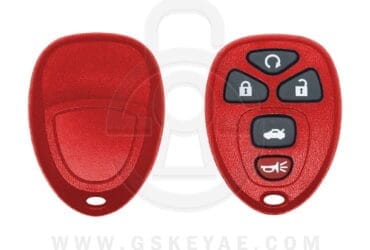 GMC Chevrolet Cadillac Buick Keyless Entry Remote Replacement Shell Cover RED 5 Button OUC60270