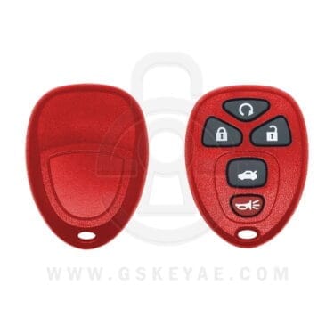 GMC Chevrolet Cadillac Buick Keyless Entry Remote Replacement Shell Cover RED 5 Button OUC60270