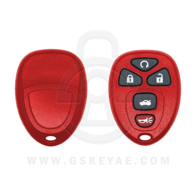 GMC Chevrolet Cadillac Buick Keyless Entry Remote Replacement Shell Cover RED 5 Button OUC60270