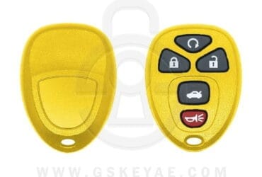 GMC Chevrolet Cadillac Buick Keyless Entry Remote Replacement Shell Cover Yellow 5 Button OUC60270