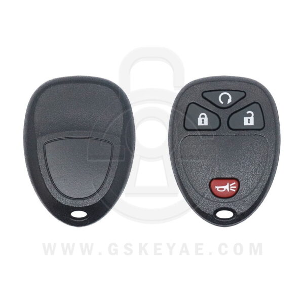 GMC Chevrolet Buick Keyless Entry Remote Shell Cover Case 4 Button w/Start OUC60270 OUC60221