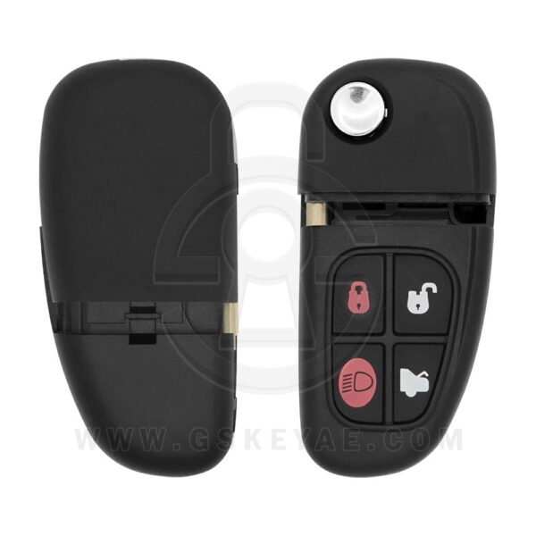 2002-2008 Jaguar Flip Remote Key Shell Cover Case 4 Button FO21 For NHVWB1U241 Aftermarket