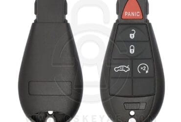 2008-2019 Jeep Chrysler Dodge VW Fobik Remote Key Shell 5 Buttons Y171 Blade