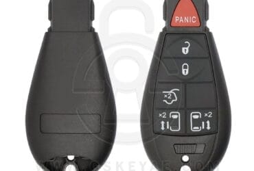 Coque de clé télécommande Fobik 6 boutons pour Jeep Chrysler Dodge VW 2008-2019