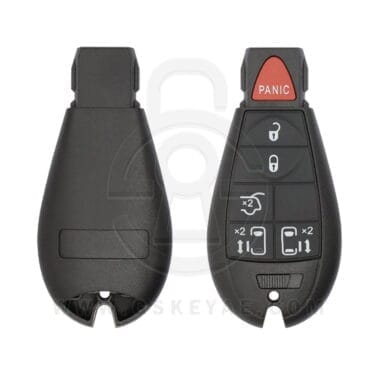 2008-2019 Jeep Chrysler Dodge VW Fobik Remote Key Shell 6 Button Y171 Key Blank Blade