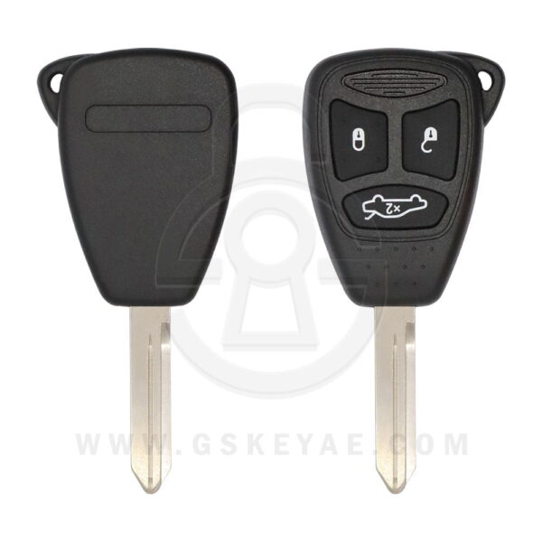 2005-2008 Jeep Chrysler Dodge Remote Head Key Shell 3 Button w/Trunk CY22 Key Blank Blade