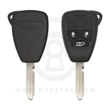 2004-2009 Jeep Chrysler Dodge Remote Head Key Shell Cover 3 Button w/ Hatch CY22 Blade