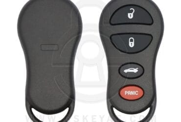 Coque de télécommande sans clé 4 boutons pour Jeep Chrysler Dodge Plymouth 1999-2005