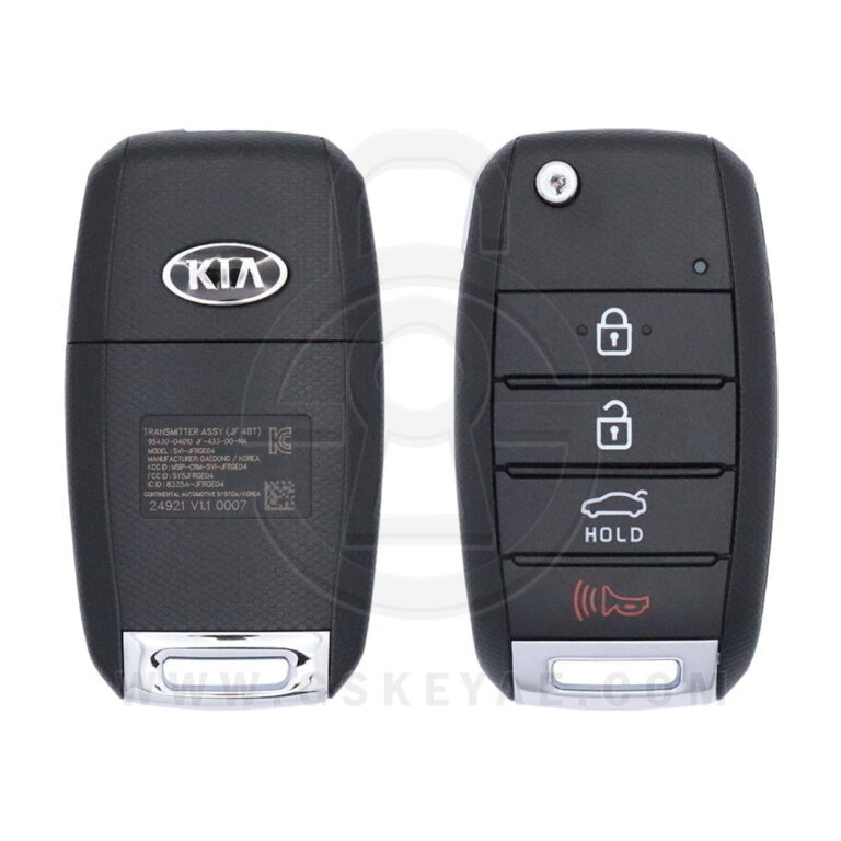 2016-2020 Genuine KIA Optima Flip Remote Key 4 Button 433MHz SY5JFRGE04 95430-D4010 (OEM)