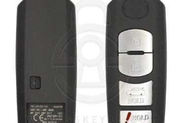 2010-2019 Mazda 3 / 6 / MX-5 Smart Remote Key Shell Cover Case 4 Button MAZ13 For WAZSKE13D01