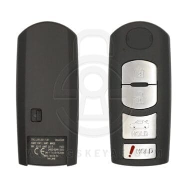 2010-2019 Mazda 3 / 6 / MX-5 Smart Remote Key Shell Cover Case 4 Button MAZ13 For WAZSKE13D01