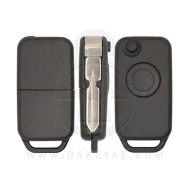 1994-1998 Mercedes Benz S-Class Flip Remote Key Shell Cover Case 1 Button HU39 Blade
