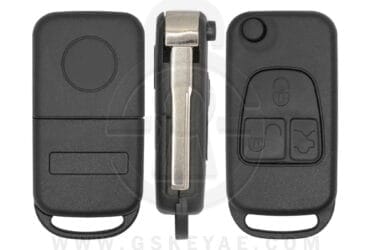1997-2005 Mercedes Benz ML-Class W163 Flip Remote Key Shell Cover 3 Button