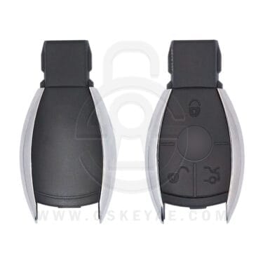 1998-2014 Mercedes Benz Chrome Smart Remote Key Shell Cover 3 Button
