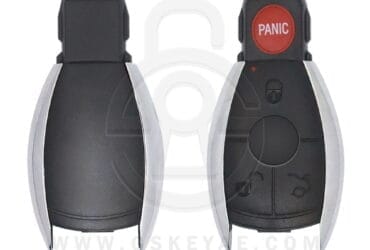 1998-2014 Mercedes Benz Smart Remote Key Shell Cover Chrome 4 Button
