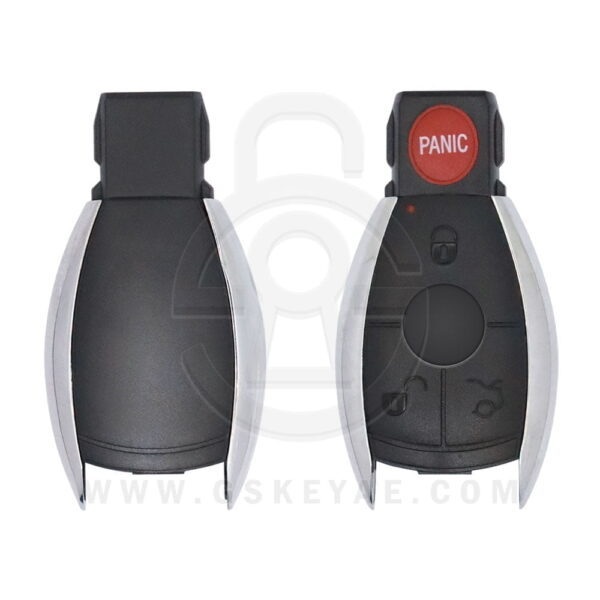 1998-2014 Mercedes Benz Smart Remote Key Shell Cover Chrome 4 Button