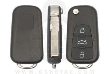 Coque de clé télécommande rabattable MG MG5 MG7 3 boutons