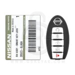2019-2022 Nissan Altima Sentra Smart Key Remote 5 Button 433MHz KR5TXN4 285E3-6LA6A OEM (1)