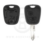 2 Button Replacement Remote Head Key Shell with NE72 NE73 Uncut Blade For Peugeot 206