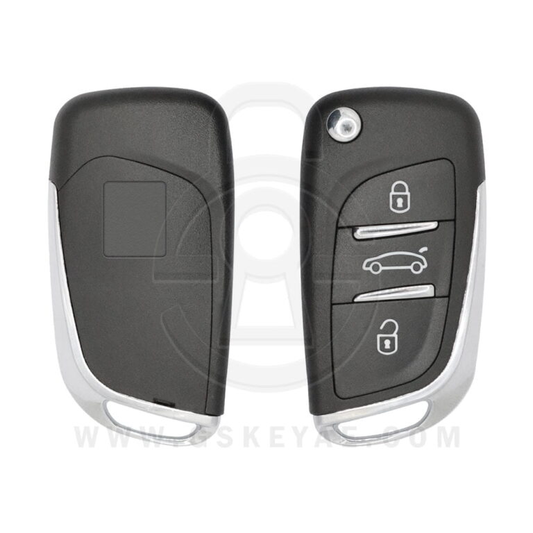 2010-2019 Peugeot Flip Remote Key Shell Cover 3 Buttons VA2 Key Blank Blade