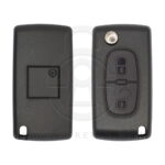 2009-2018 Peugeot Citroen Flip Remote Key Shell Cover 2 Buttons HU83 Without Battery Holder