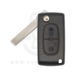 2 Buttons Replacement Shell HU83 Blade Without Battery Holder For Peugeot Citroen Flip Remote Key
