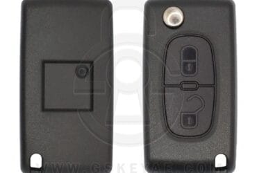2009-2018 Peugeot Citroen Flip Remote Key Shell Cover 2 Buttons HU83 Without Battery Holder